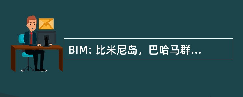 BIM: 比米尼岛，巴哈马群岛的比米尼岛国际