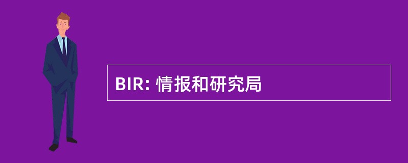 BIR: 情报和研究局