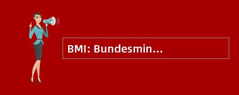 BMI: Bundesministerium des Innern