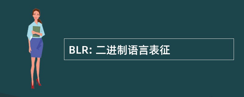 BLR: 二进制语言表征