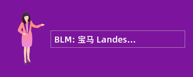 BLM: 宝马 Landeszentrale fÃ¼r 新视域