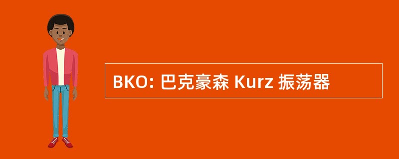 BKO: 巴克豪森 Kurz 振荡器