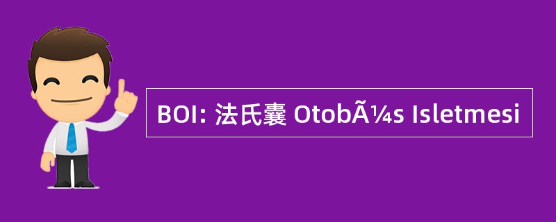 BOI: 法氏囊 OtobÃ¼s Isletmesi