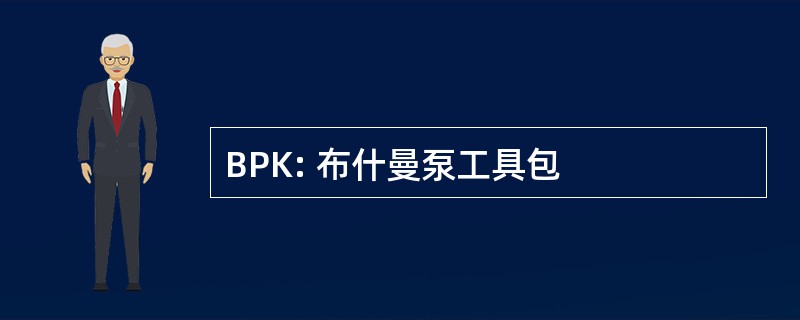 BPK: 布什曼泵工具包