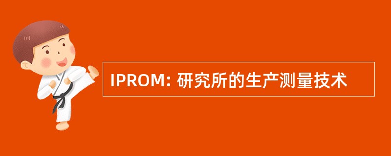 IPROM: 研究所的生产测量技术