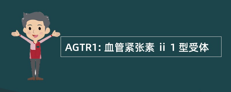 AGTR1: 血管紧张素 ⅱ 1 型受体