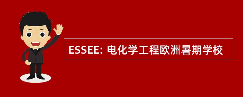 ESSEE: 电化学工程欧洲暑期学校