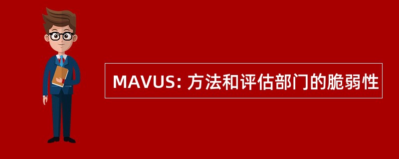 MAVUS: 方法和评估部门的脆弱性