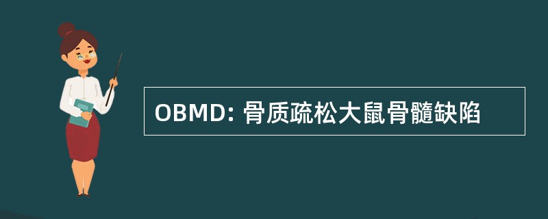 OBMD: 骨质疏松大鼠骨髓缺陷