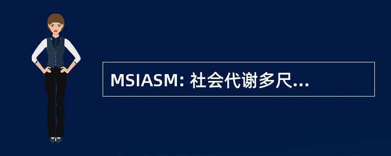 MSIASM: 社会代谢多尺度综合的评估