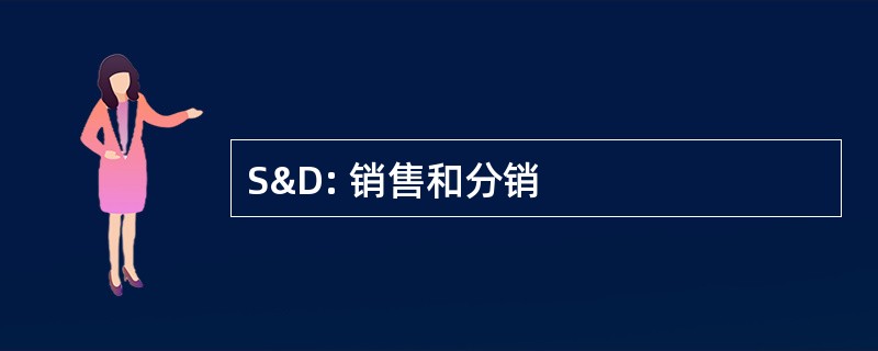 S&amp;D: 销售和分销