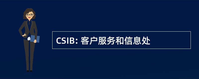 CSIB: 客户服务和信息处