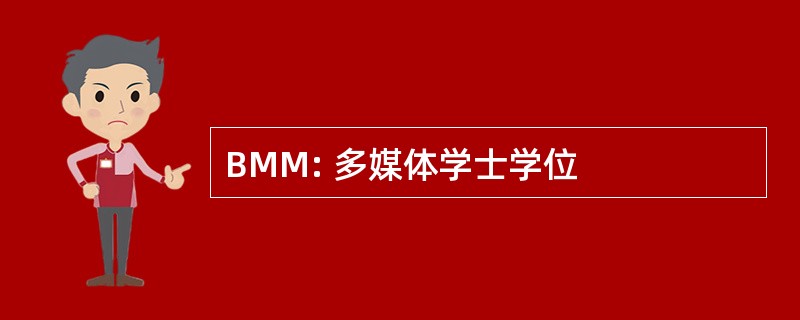 BMM: 多媒体学士学位