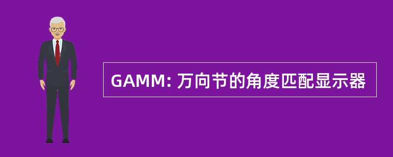 GAMM: 万向节的角度匹配显示器