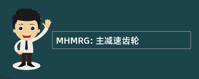 MHMRG: 主减速齿轮