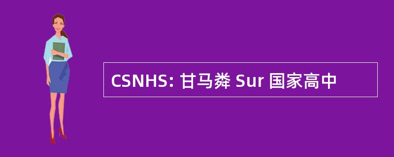 CSNHS: 甘马粦 Sur 国家高中