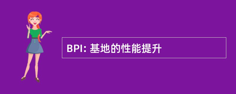 BPI: 基地的性能提升