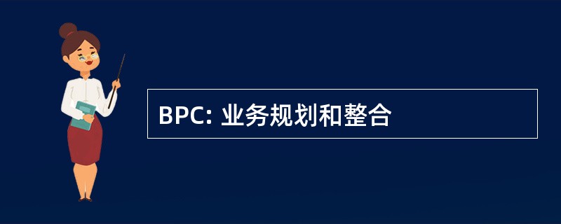 BPC: 业务规划和整合