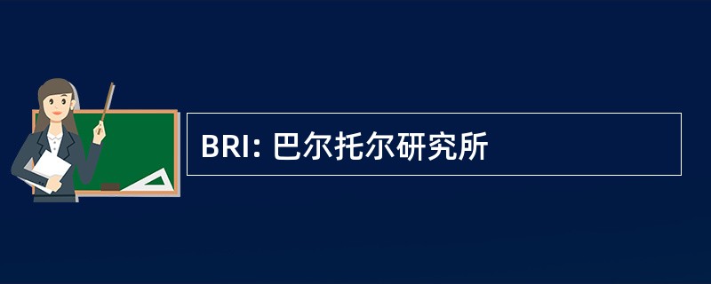 BRI: 巴尔托尔研究所