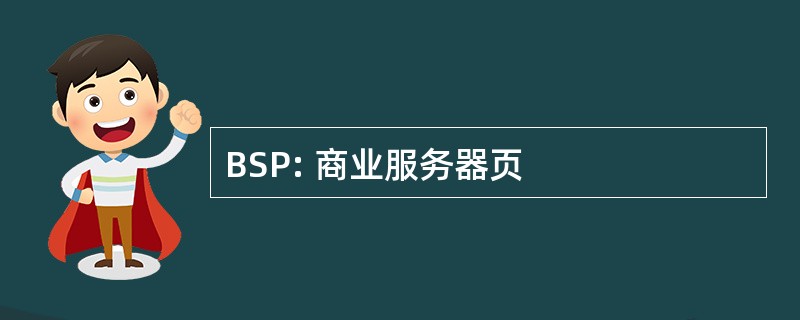 BSP: 商业服务器页