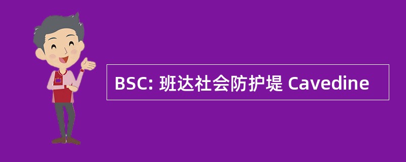 BSC: 班达社会防护堤 Cavedine