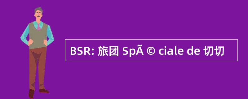 BSR: 旅团 SpÃ © ciale de 切切