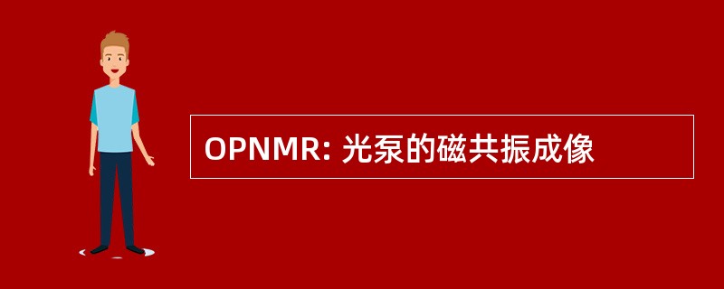 OPNMR: 光泵的磁共振成像