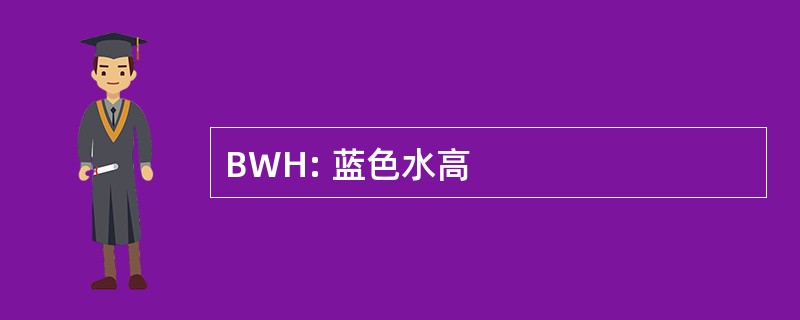 BWH: 蓝色水高