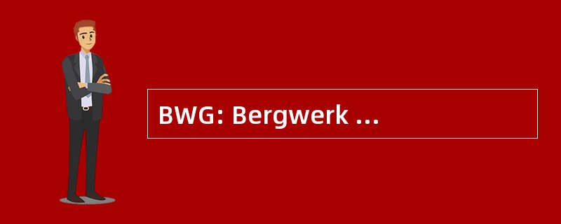 BWG: Bergwerk und Walzwerk） 机械制造有限公司