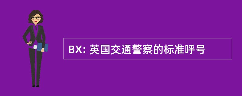 BX: 英国交通警察的标准呼号