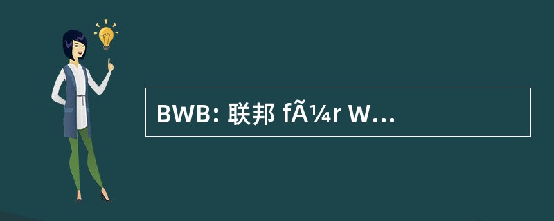 BWB: 联邦 fÃ¼r Wehrtechnik 和 Beschaffung