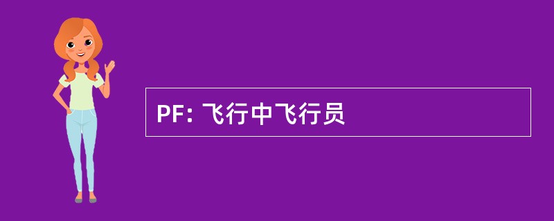 PF: 飞行中飞行员