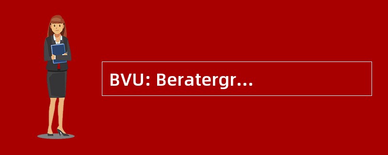 BVU: Beratergruppe Verkehr Umwelt GmbH