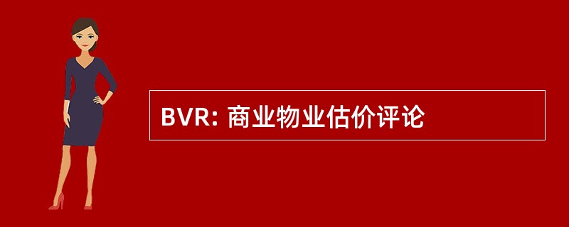 BVR: 商业物业估价评论