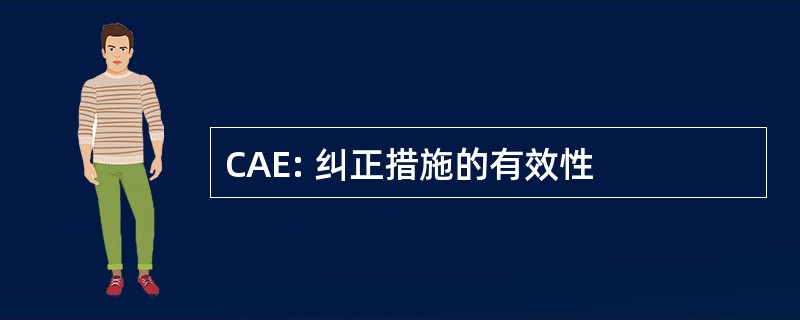 CAE: 纠正措施的有效性