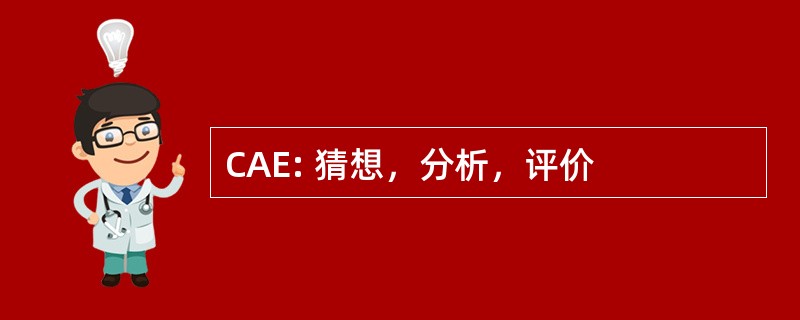 CAE: 猜想，分析，评价