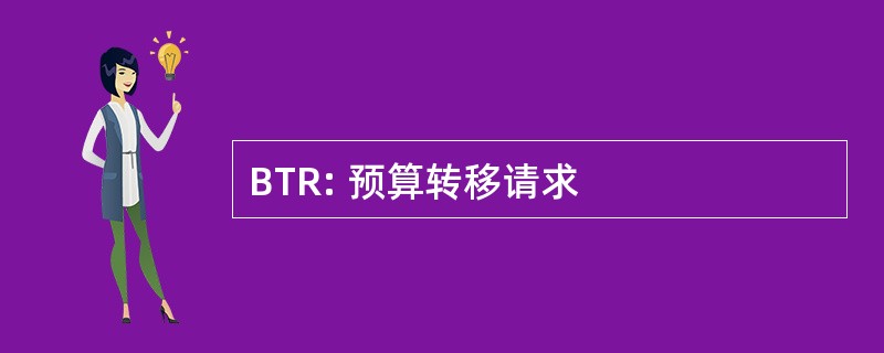 BTR: 预算转移请求