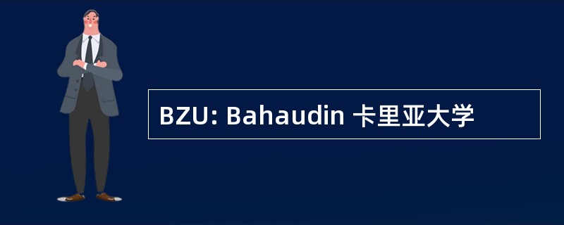 BZU: Bahaudin 卡里亚大学