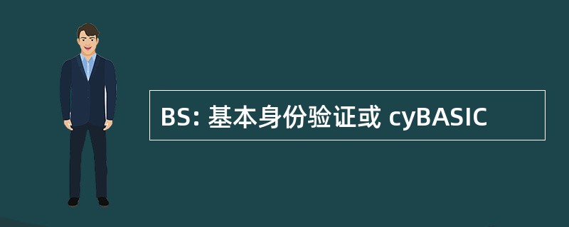 BS: 基本身份验证或 cyBASIC