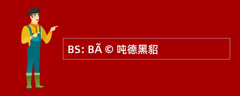 BS: BÃ © 吨德黑貂