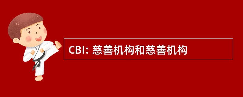 CBI: 慈善机构和慈善机构