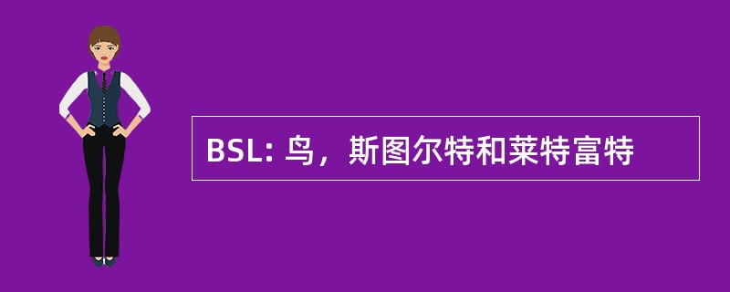 BSL: 鸟，斯图尔特和莱特富特