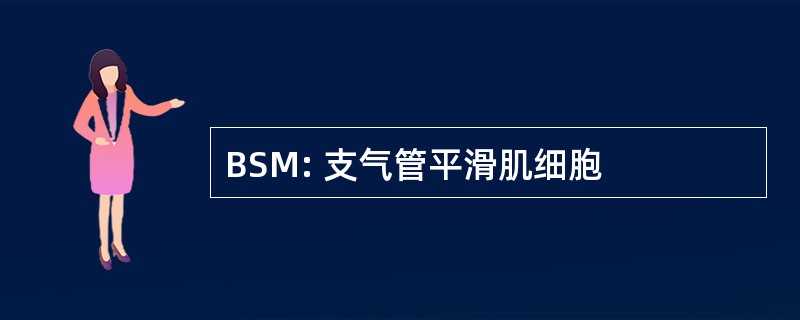 BSM: 支气管平滑肌细胞