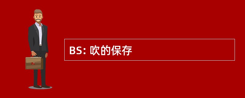 BS: 吹的保存