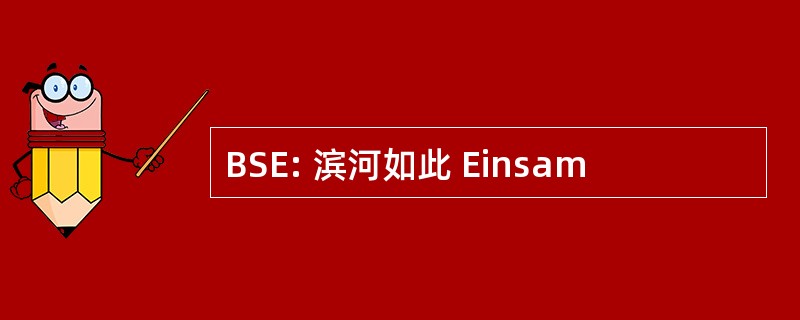 BSE: 滨河如此 Einsam