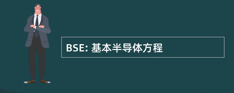 BSE: 基本半导体方程