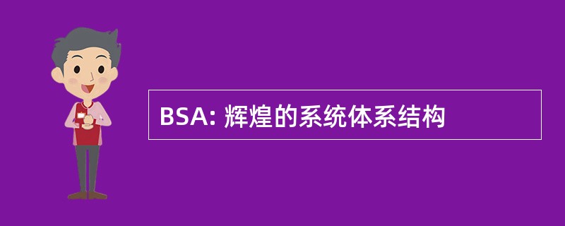 BSA: 辉煌的系统体系结构