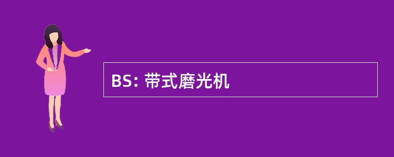 BS: 带式磨光机