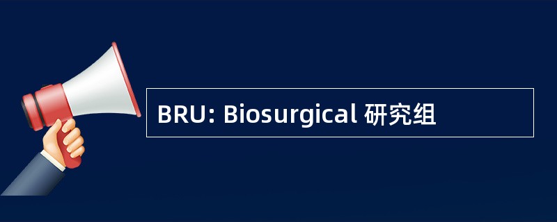 BRU: Biosurgical 研究组