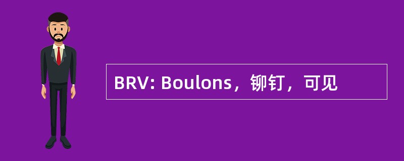 BRV: Boulons，铆钉，可见